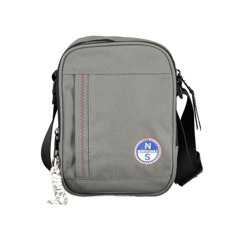 North Sails Polyester Shoulder Bag with Adjustable Strap Men Gray Shoulder Bags
